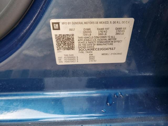 2018 CHEVROLET SILVERADO 3GCUKREC2JG147517