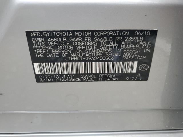 2010 LEXUS ES 350 - JTHBK1EG9A2400206