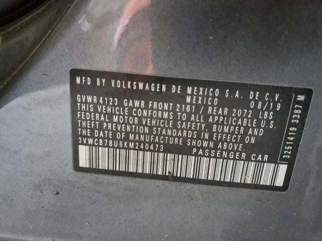 2019 VOLKSWAGEN JETTA S 3VWCB7BU6KM240473
