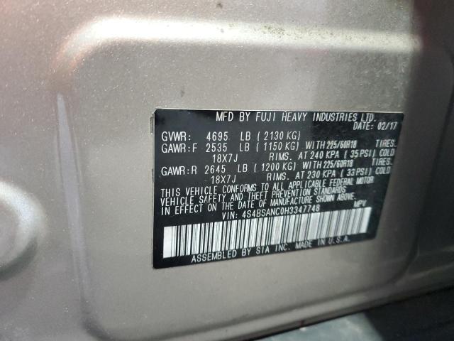 2017 SUBARU OUTBACK 2. 4S4BSANC0H3347748