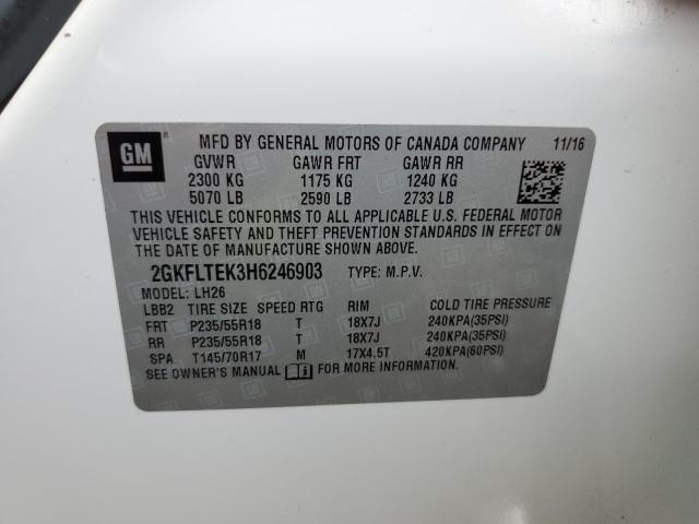 2017 GMC TERRAIN SL 2GKFLTEK3H6246903