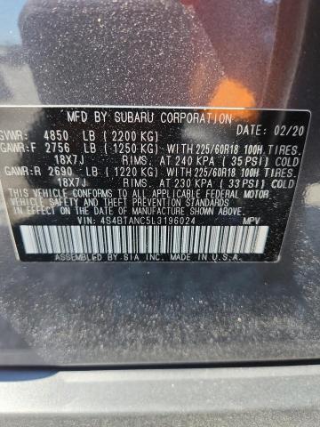2020 SUBARU OUTBACK LI 4S4BTANC5L3196024