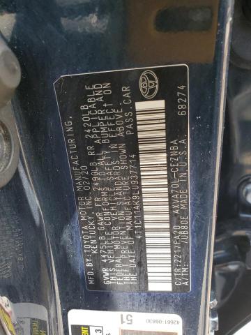 2020 TOYOTA CAMRY LE 4T1C11AK9LU937714