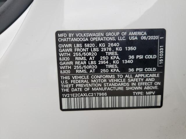 2020 VOLKSWAGEN ATLAS CROS 1V21E2CAXLC217966