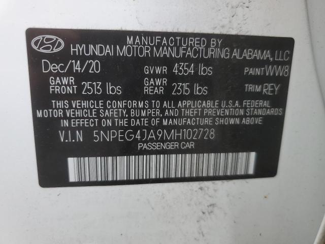 2021 HYUNDAI SONATA SE - 5NPEG4JA9MH102728