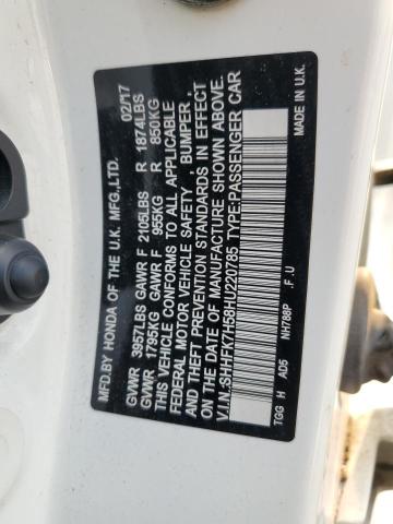 2017 HONDA CIVIC EX SHHFK7H58HU220785