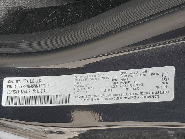 2022 RAM 1500 LIMIT 1C6SRFHM6NN117057