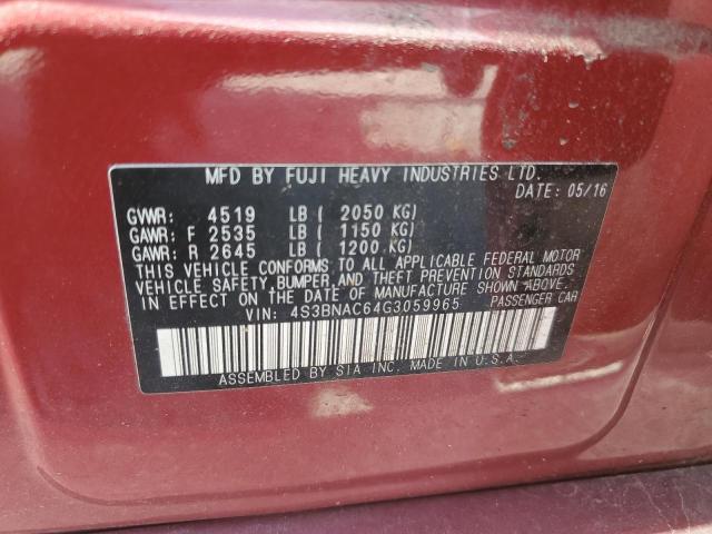 2016 SUBARU LEGACY 2.5 - 4S3BNAC64G3059965