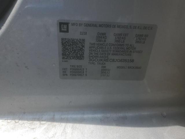 2018 CHEVROLET SILVERADO K1500 LT 3GCUKREC8JG635158