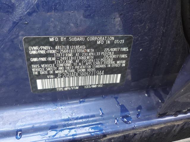 2024 SUBARU CROSSTREK JF2GUADC9RH271944
