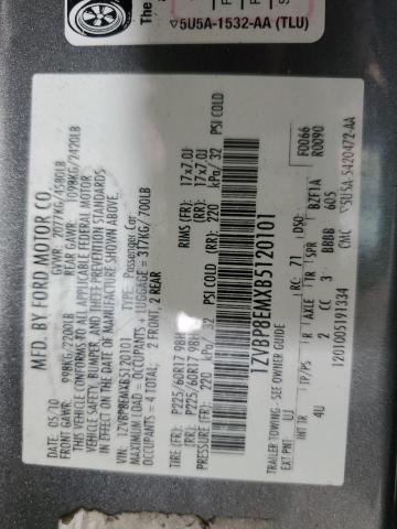 2011 FORD MUSTANG - 1ZVBP8EMXB5120101