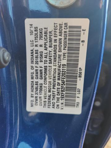 2015 HONDA CIVIC LX 19XFB2F54FE203119