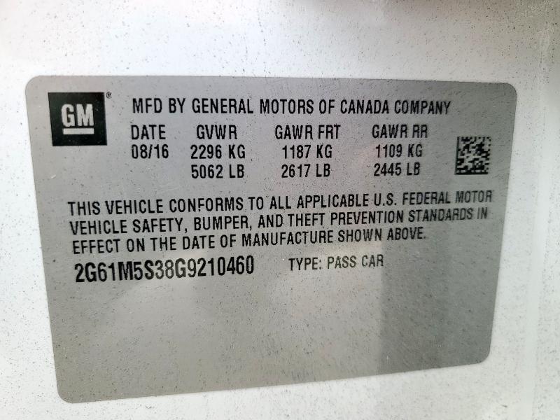 2016 CADILLAC XTS LUXURY 2G61M5S38G9210460