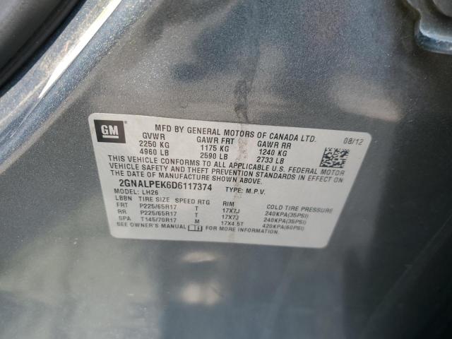 2013 CHEVROLET EQUINOX LT - 2GNALPEK6D6117374