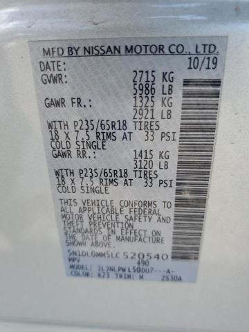 2020 INFINITI QX60 LUXE 5N1DL0MM5LC520540