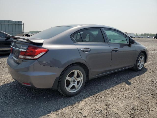 HONDA CIVIC LX 2015 gray sedan 4d gas 2HGFB2F49FH005715 photo #4