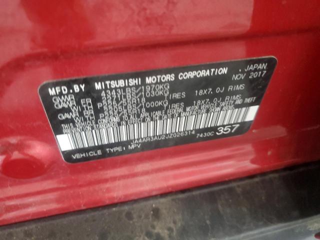 2018 MITSUBISHI OUTLANDER JA4AR3AU2JZ026314
