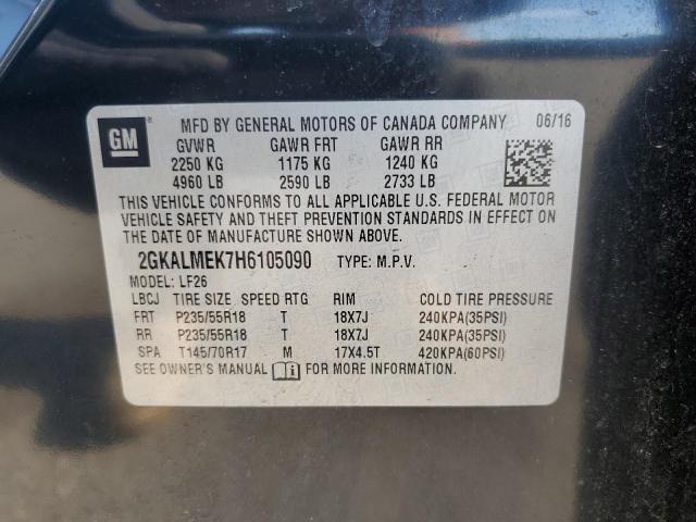 2017 GMC TERRAIN SL 2GKALMEK7H6105090