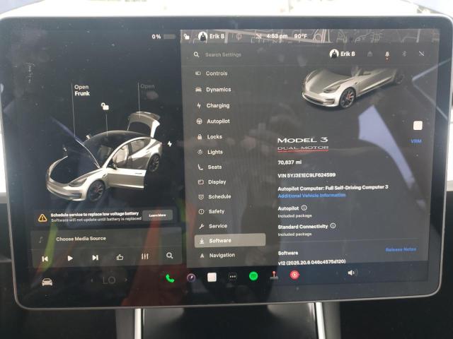 2020 TESLA MODEL 3 #3302151120