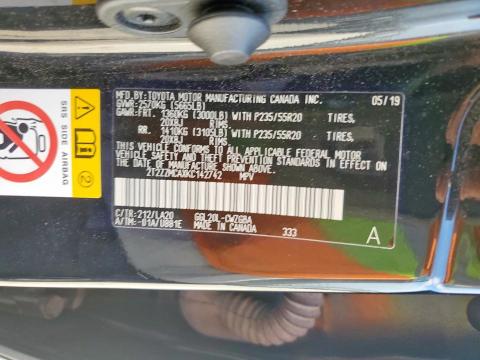 2019 LEXUS RX 350 BAS 2T2ZZMCAXKC142742