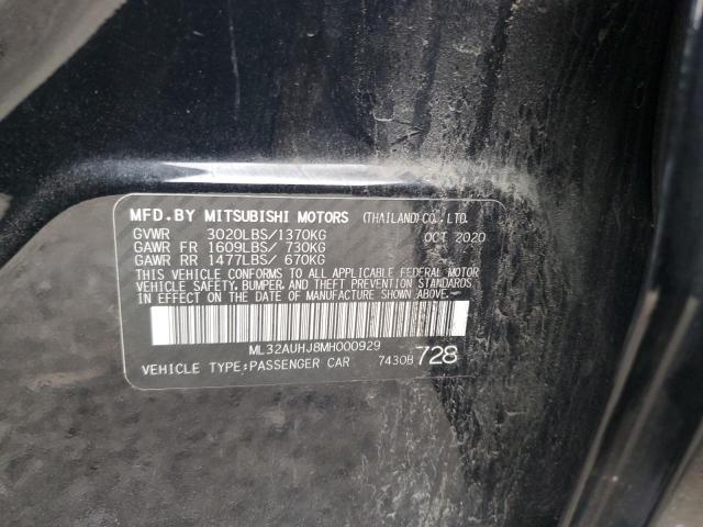 2021 MITSUBISHI MIRAGE ES ML32AUHJ8MH000929