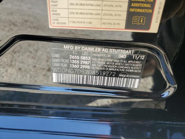 2013 MERCEDES-BENZ S 550 - WDDNG7DB2DA519272