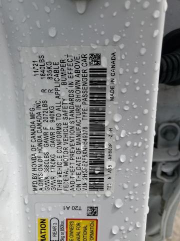 2022 HONDA CIVIC SPOR 2HGFE2F5XNH549378