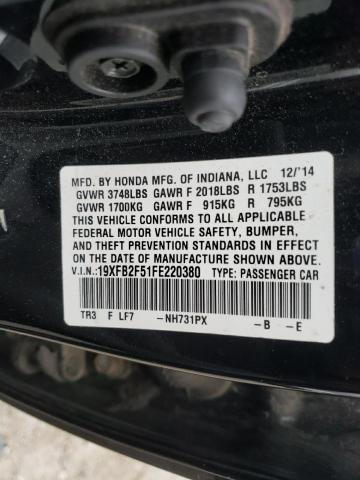 2015 HONDA CIVIC LX - 19XFB2F51FE220380