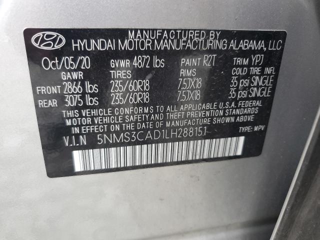 2020 HYUNDAI SANTA FE S 5NMS3CAD1LH288151