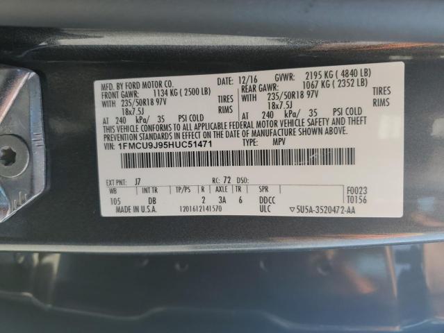 2017 FORD ESCAPE TIT 1FMCU9J95HUC51471