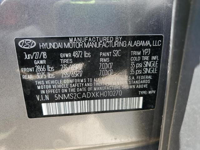 2019 HYUNDAI SANTA FE S - 5NMS2CADXKH010270