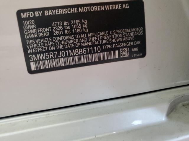 2021 BMW 330XI 3MW5R7J01M8B67110