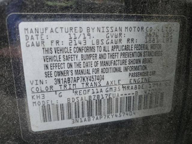2019 NISSAN SENTRA S - 3N1AB7AP7KY457404