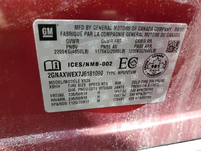 2018 CHEVROLET EQUINOX PR - 2GNAXWEX7J6181090
