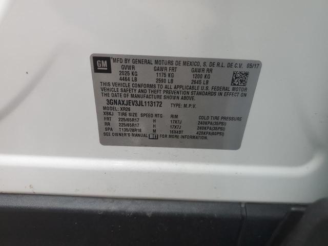 2018 CHEVROLET EQUINOX LT 3GNAXJEV3JL113172