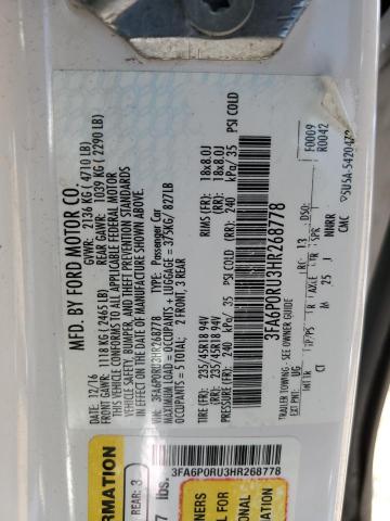 2017 FORD FUSION TIT 3FA6P0RU3HR268778