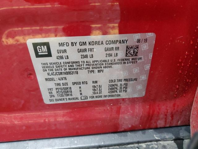 2019 BUICK ENCORE ESS KL4CJCSM1KB953118