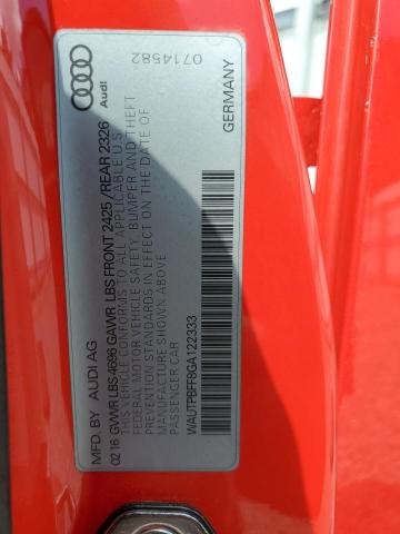 2016 AUDI A3 E-TRON WAUTPBFF8GA122333