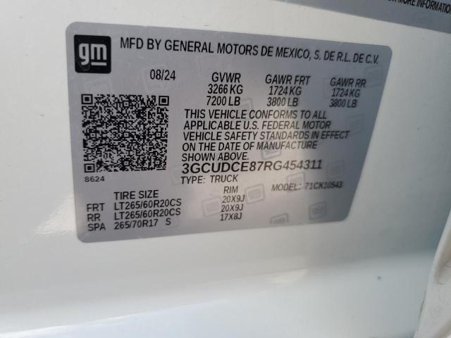 2024 CHEVROLET SILVERADO 3GCUDCE87RG454311