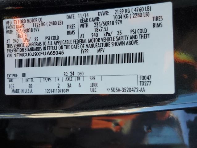 2015 FORD ESCAPE TIT - 1FMCU0J9XFUA65045