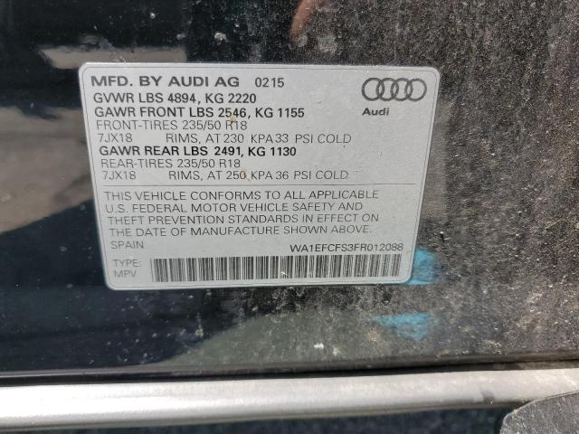 2015 AUDI Q3 PREMIUM WA1EFCFS3FR012088