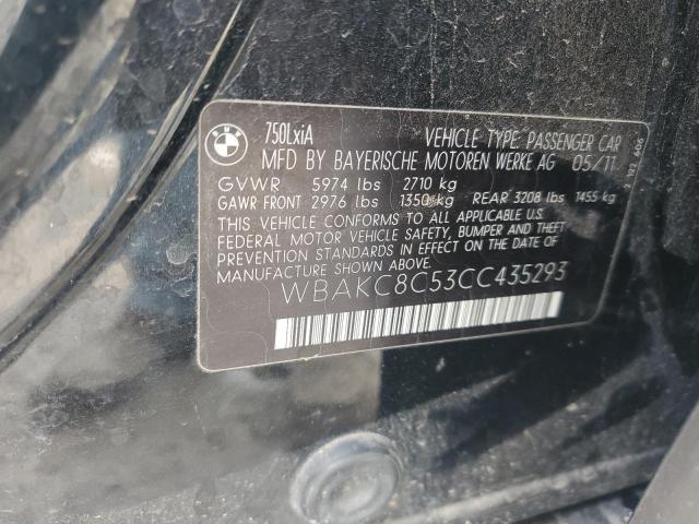 2012 BMW 750 LXI - WBAKC8C53CC435293