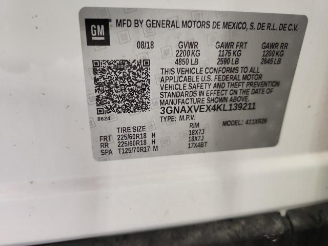 2019 CHEVROLET EQUINOX LT - 3GNAXVEX4KL139211