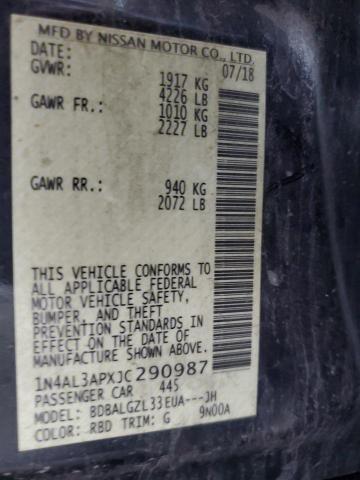 2018 NISSAN ALTIMA 2.5 1N4AL3APXJC290987