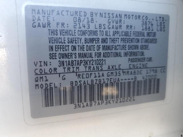 2019 NISSAN SENTRA S - 3N1AB7AP3KY210221