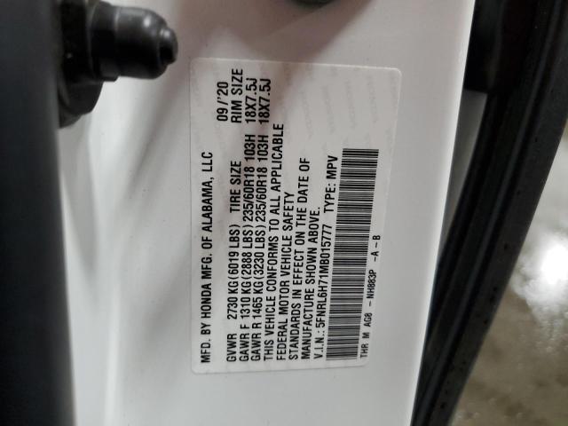 2021 HONDA ODYSSEY EX 5FNRL6H71MB015777