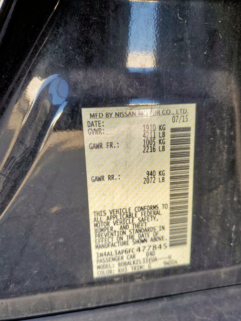 2015 NISSAN ALTIMA 2.5 - 1N4AL3AP6FC477845