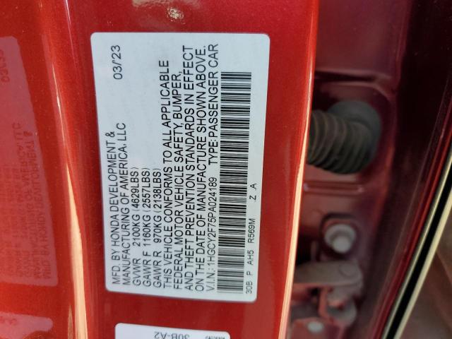 2023 HONDA ACCORD HYB 1HGCY2F75PA024189