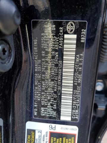 2017 TOYOTA CAMRY LE - 4T1BF1FK9HU681250