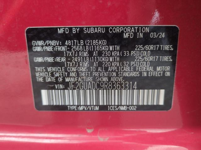 2024 SUBARU CROSSTREK JF2GUADC9R8363314